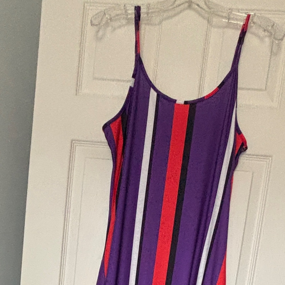 Striped Purple Maxi Dress